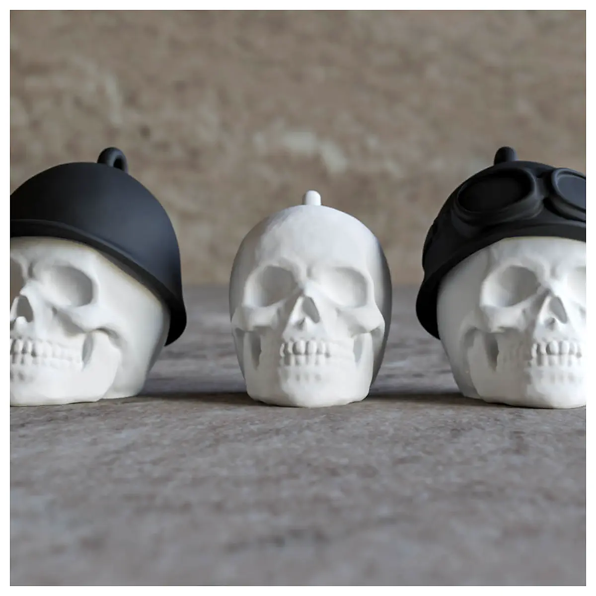 Motorcycle Skull Keychain Motorcycle Parts Decoration Biker Gift Skull Accessory Motorbike Components