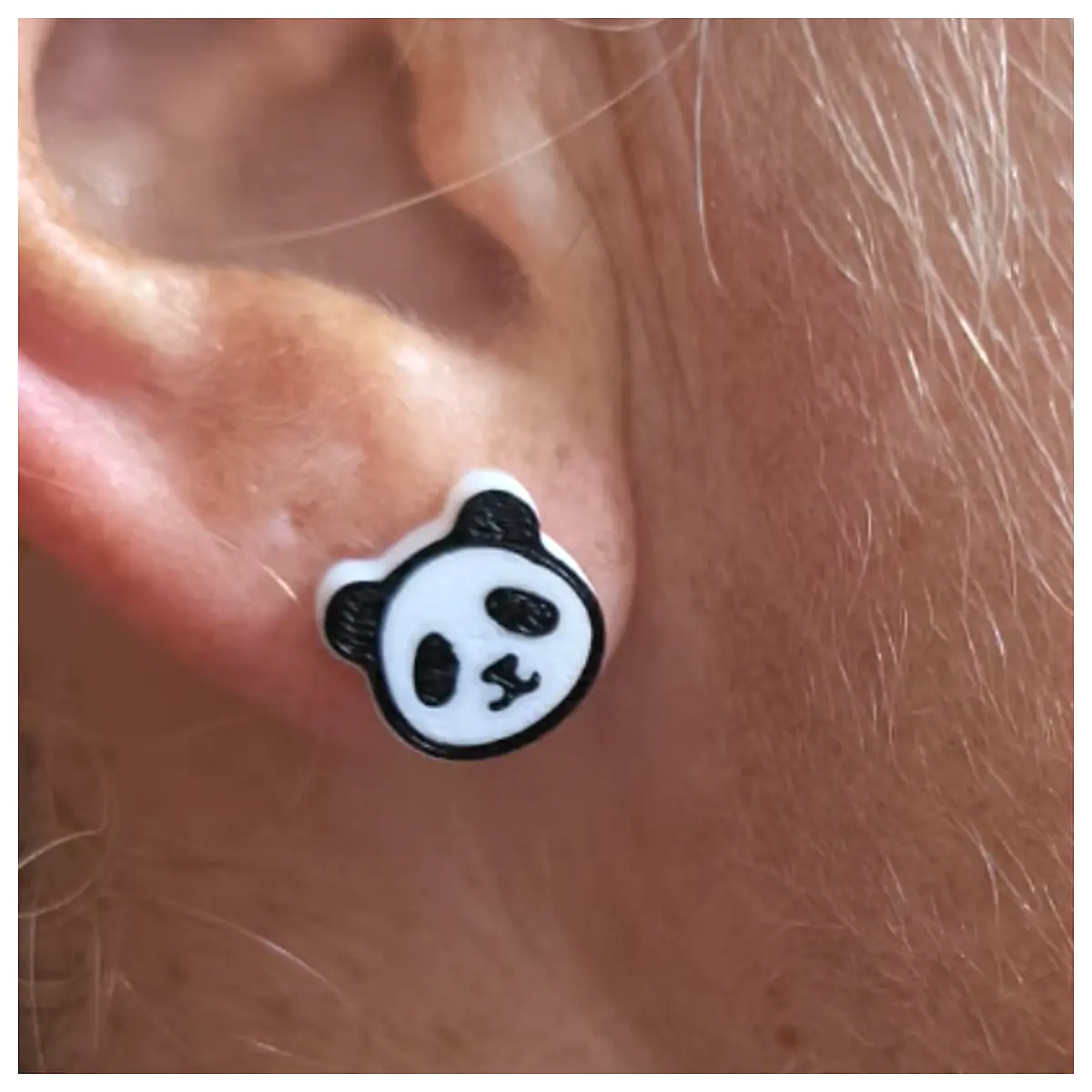 Panda Button Earrings Wholesale Women s Cute Simple Decoration Accessories New Arrivals