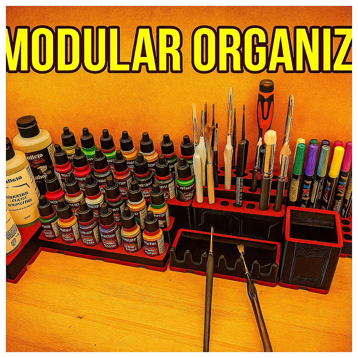 Z Desk Paint Master Modular Tool Pack Art Supplies Painting Kit Creative Studio Modular Tools Art Set