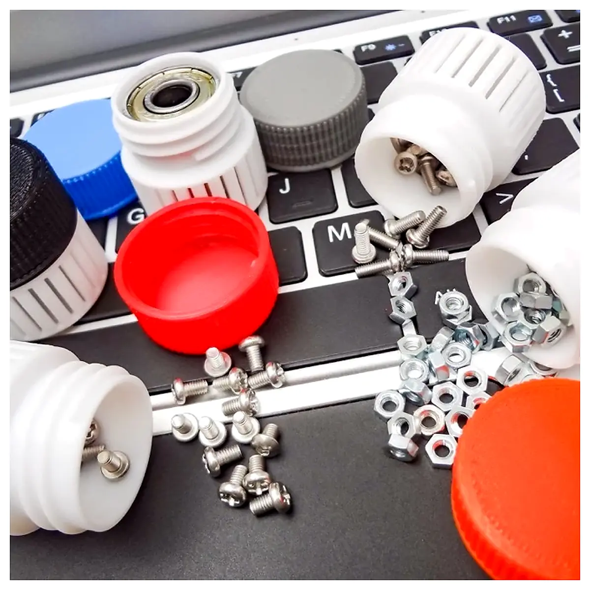 Mini Container PET Bottle Cap Storage Box Parts Packaging Container Universal Fit