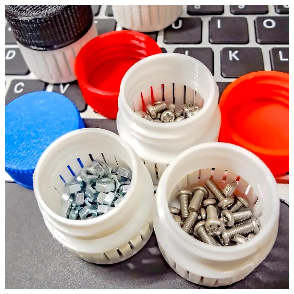Mini Container PET Bottle Cap Storage Box Parts Packaging Container Universal Fit