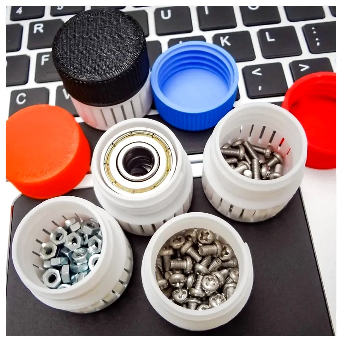Mini Container PET Bottle Cap Storage Box Parts Packaging Container Universal Fit