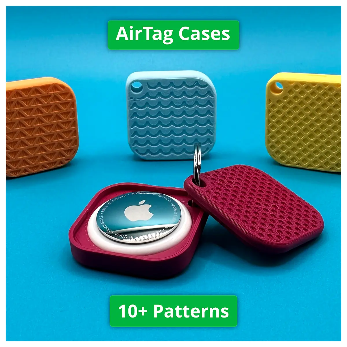AirTag Case Keyring Holder Pattern Accessory Tracker Protection Keychains Finder Accessories