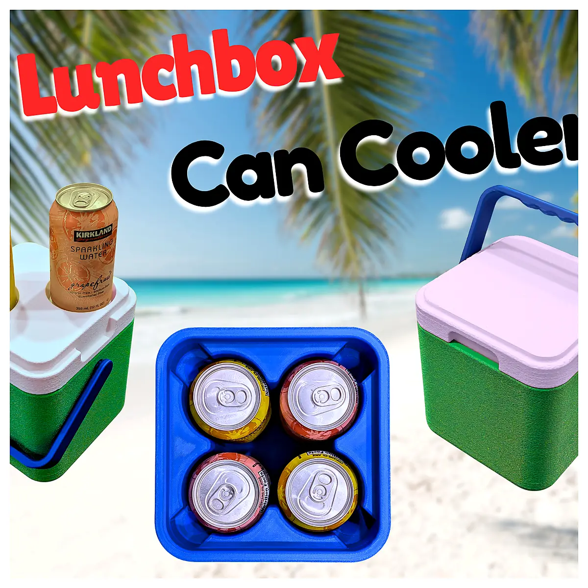 Portable Small Ice Pack Lunchbox 4 Cans Food Cooling Picnic Outdoor Activities Cold Accessories