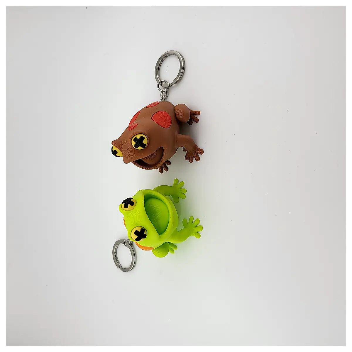 Frog Skeleton Keychain Cute Creepy Keychains Miniature Decor Horror Collectible Spooky Charms Frog Skeleton Keychain Cute Creepy Keychains Miniature D