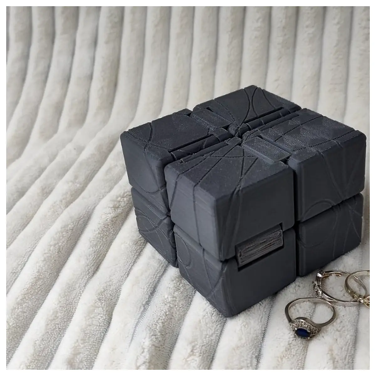 Jewelry Box Fidget Cube Stress Relief Cube Creative Toy Desktop Decoration Multi Function Accessories Gift