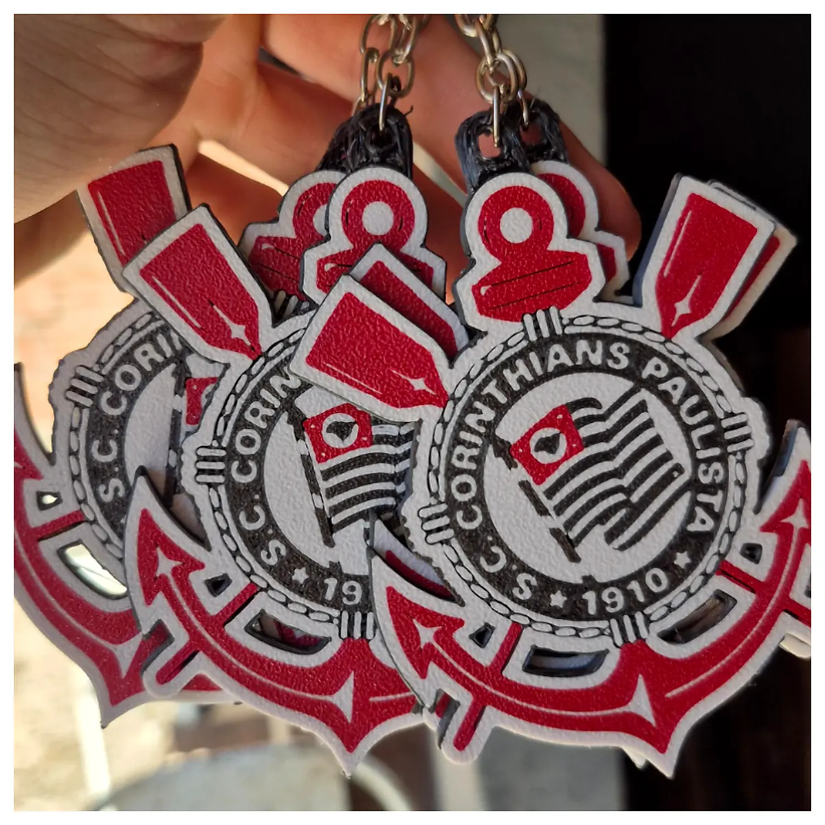 Corinthians Keychain Fan Gift Soccer Memorabilia Keyring Football Team Sports Collectibles