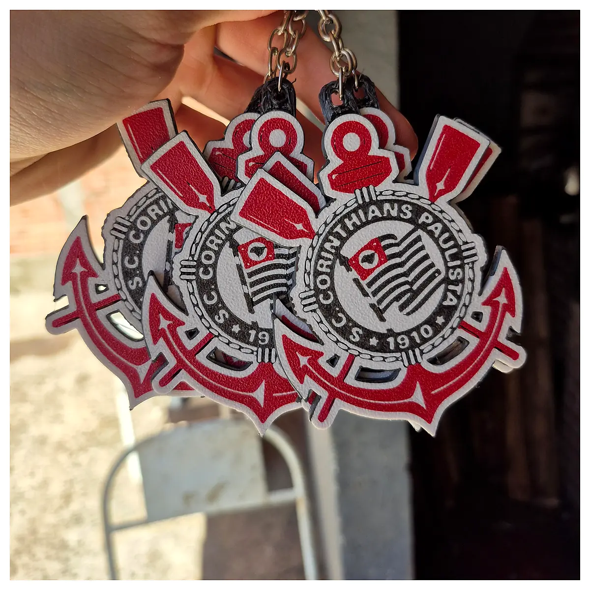 Corinthians Keychain Fan Gift Soccer Memorabilia Keyring Football Team Sports Collectibles