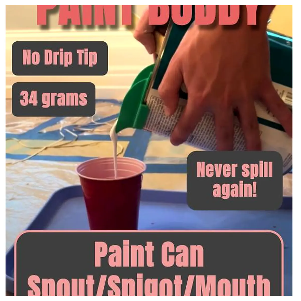 Paint Can Spout Spigot Mouth Connector Adjustable Pouring System Painting Accessories Parts Replacement