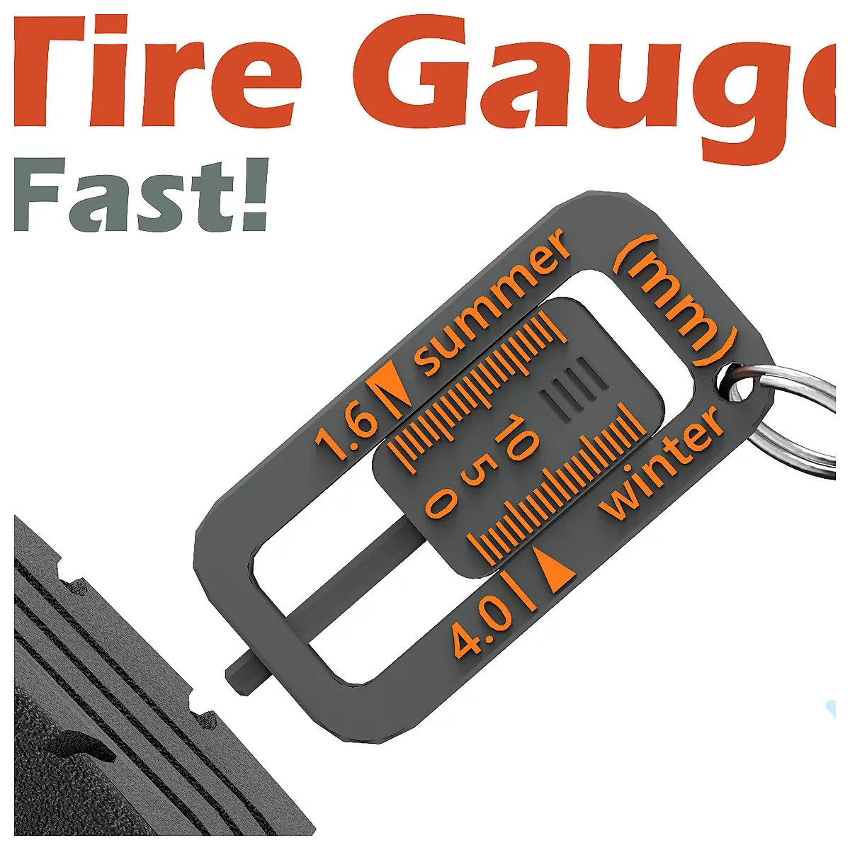Tire Tread Depth Gauge Measure Tire Wear Depth Tire Measurement Car Parts Car Repair
