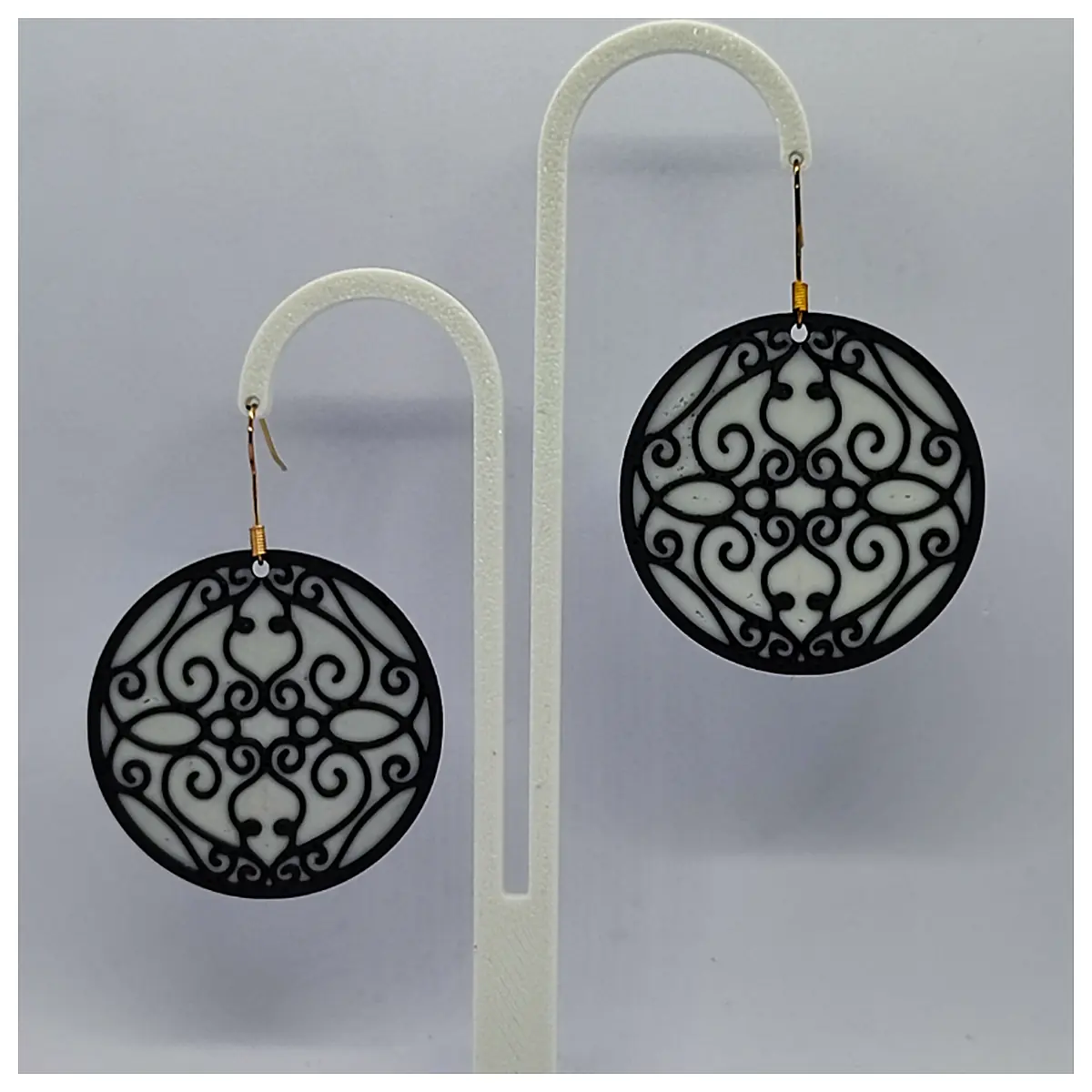 Gothic Charm Earrings Black Elegant Jewelry Accent Parts Replacement