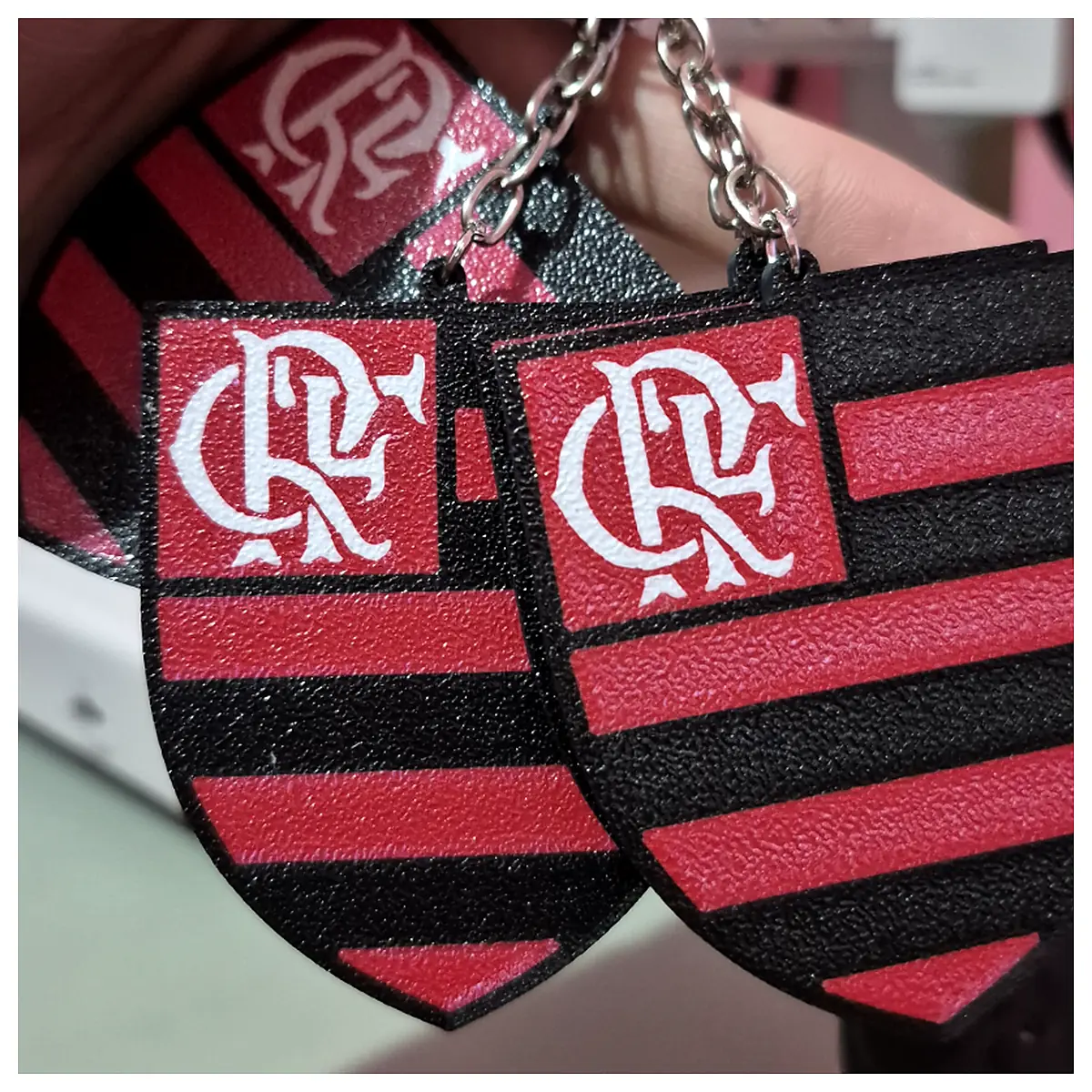 Flamengo Keychain Soccer Memorabilia Brazil Football Club Keyring Fan Gear Official Merchandise