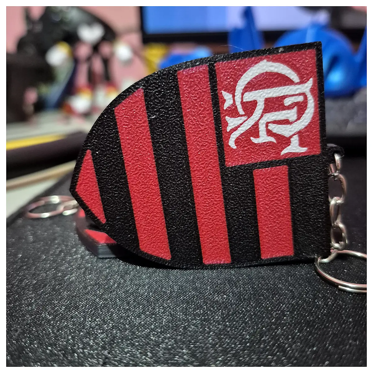 Flamengo Keychain Soccer Memorabilia Brazil Football Club Keyring Fan Gear Official Merchandise