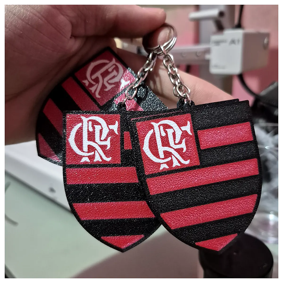 Flamengo Keychain Soccer Memorabilia Brazil Football Club Keyring Fan Gear Official Merchandise