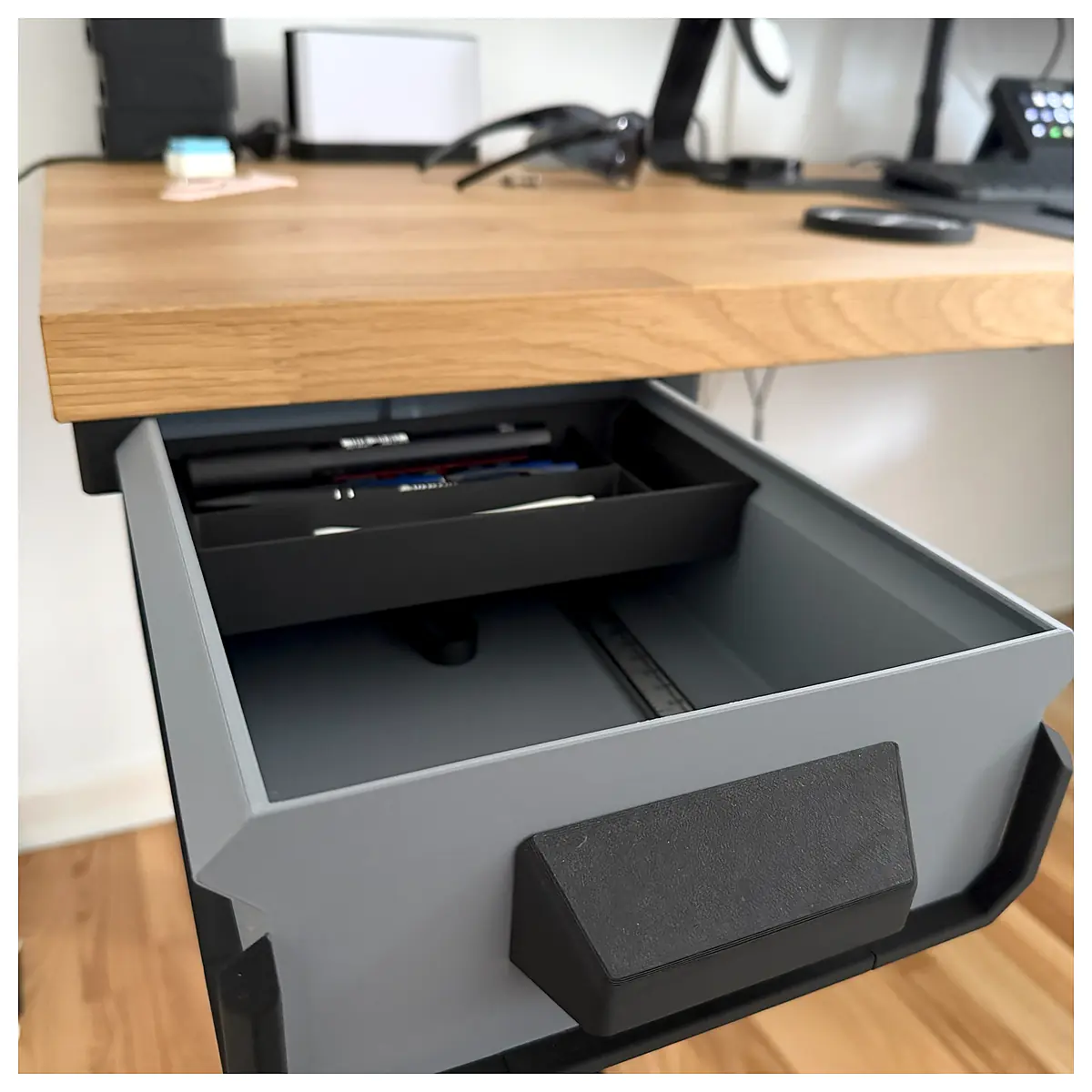Under Desk Drawer Organizer Storage Box Multi Tier Shelves Desk Storage Solutions Office Supplies Storage Container