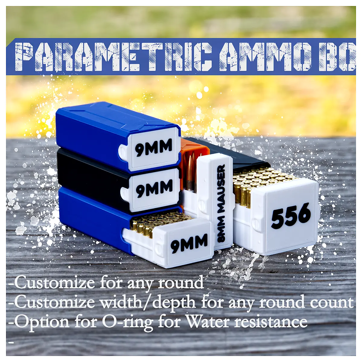 Ammo Box Battery Case Waterproof Centerfire Storage Protection Universal Parts Repair