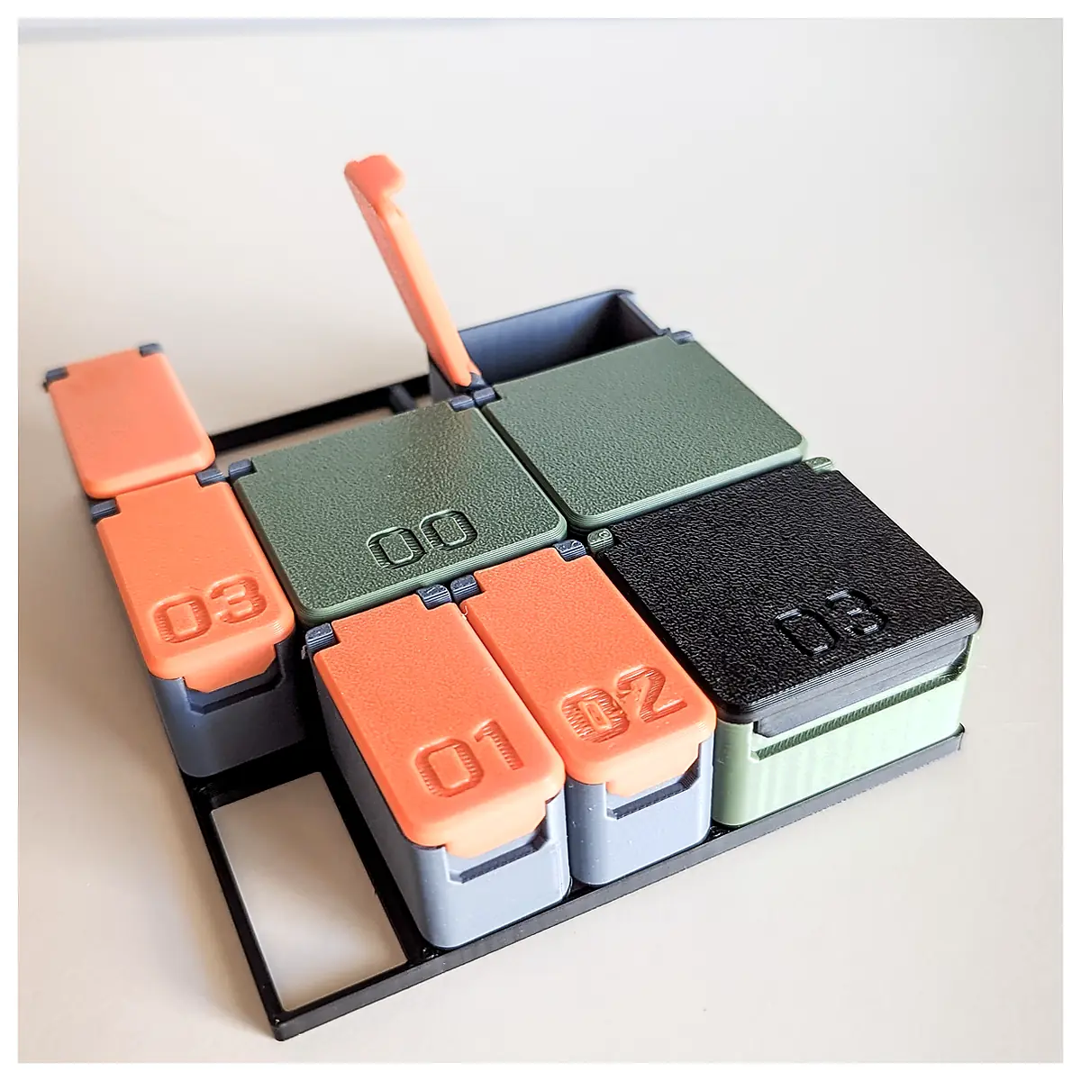 1x1 Gridfinity Compatible Mini Container Parts Repair Tools Storage Organizer
