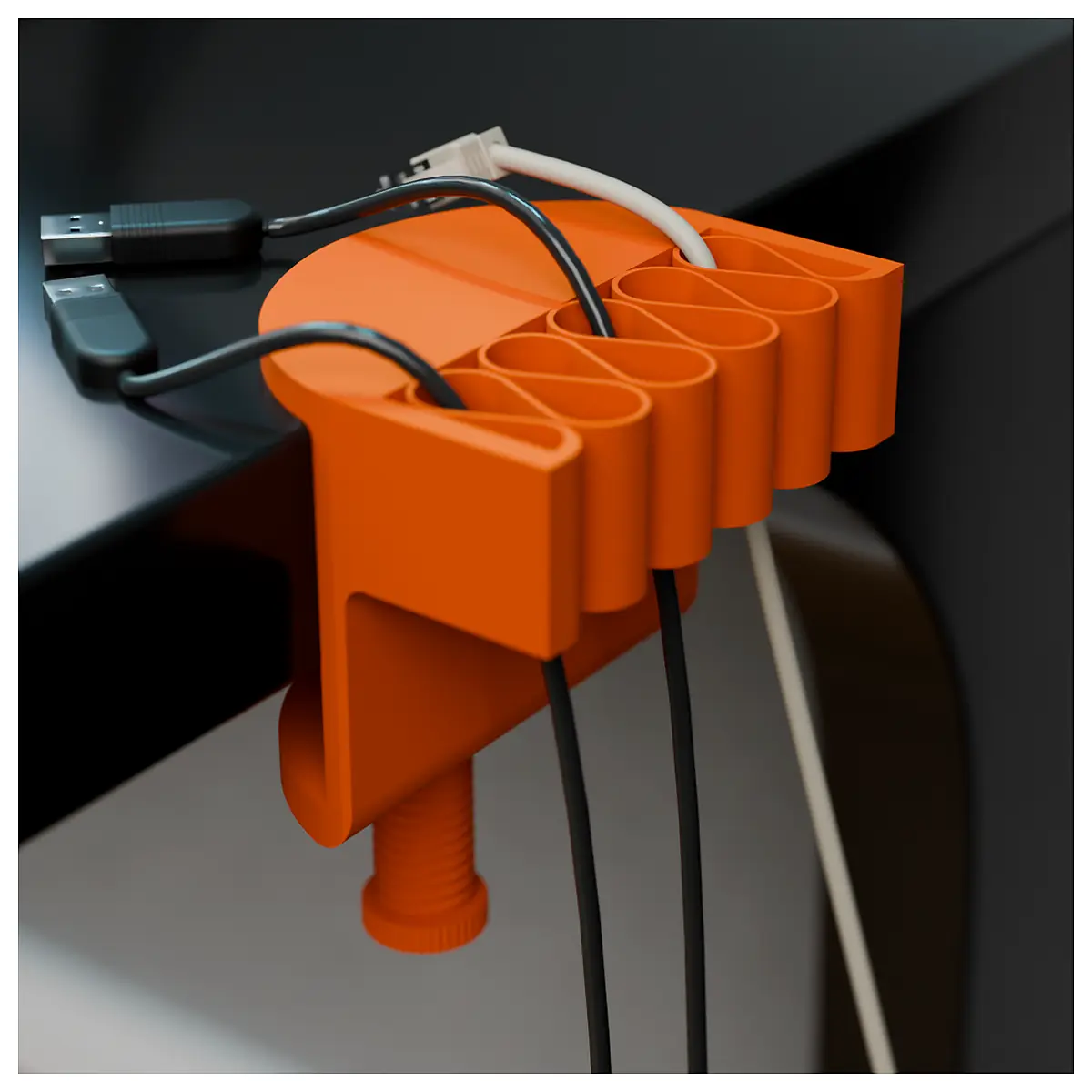 Clamp On Desk Cable Holder Cable Management Organizer Mount Phone Stand Computer Accessories Cable Clips
