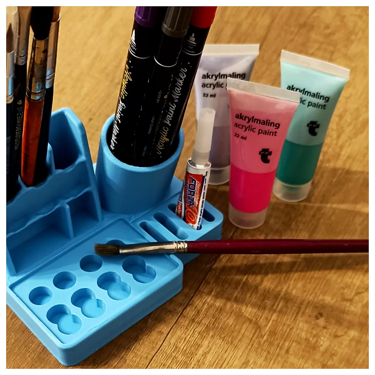 Paint Tool Holder Artist Organizer Multi Purpose Art Supplies Organizer Brush Holder Palette Storage Universal