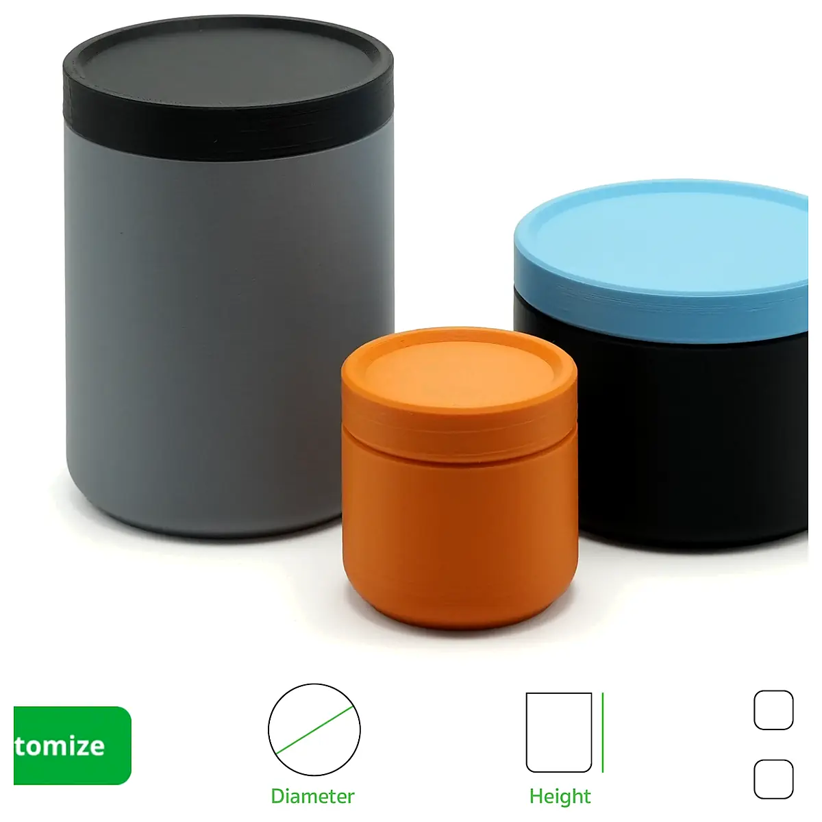 Customizable Stackable Canister Dimensions Capacity Parts Repair Storage Solutions