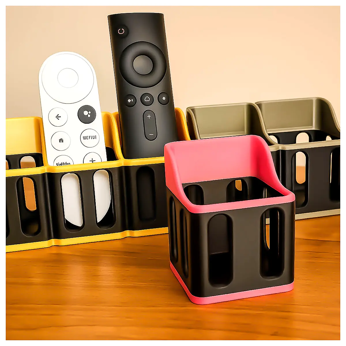 Remote Control Holder Wall Mount 3D Printed Desk Organizer Universal Car Parts Repair Accessories