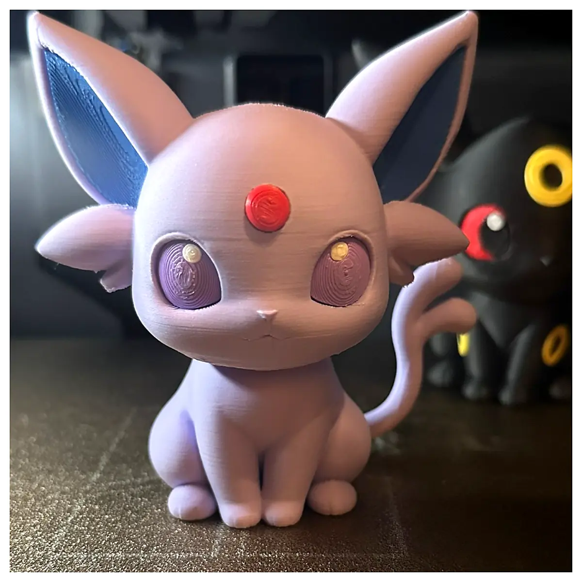 Chibi Espeon Miniature Figure Cute Plush Toy Pet Accessories Repair Parts Assembly