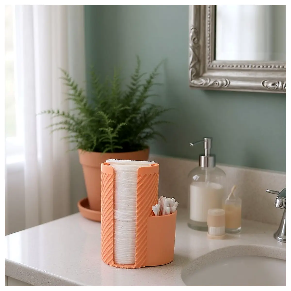 Cotton Pad Organizer Q Tip Holder Universal Storage Box Cosmetic Pads Absorbent Tissue Dispenser