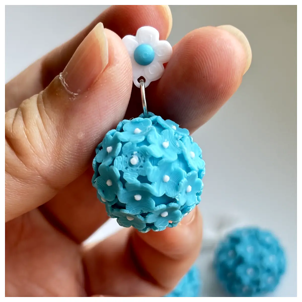 Flower Ball Earrings Universal Earrings Floral Decoration Elegant Accessories Jewelry Parts