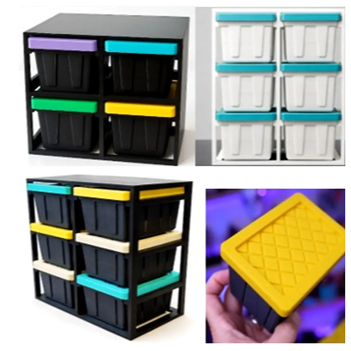 Mini Tote Bin HDX Racks Storage Organizer Shelf System Parts Repair Universal Storage Solutions