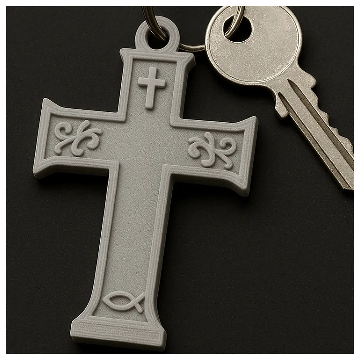 Cross Keychain Religious Charm Pendant Bible Christian Decoration Car Keyring Faith Accessory Gift