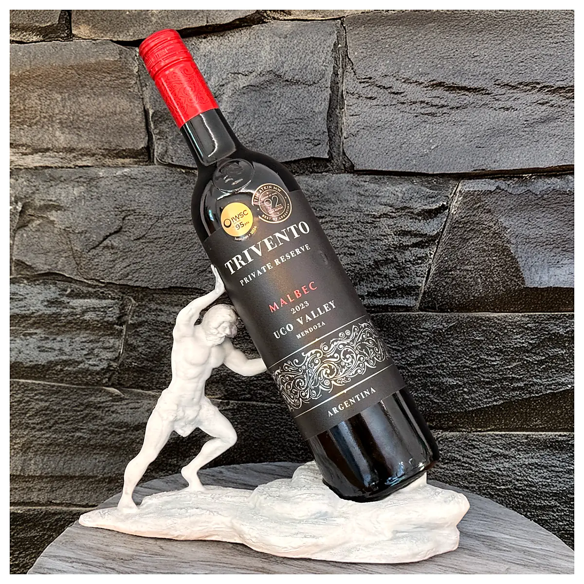 Wine Bottle Holder Myth God Decor Bar Restaurant Elegant Creative Display Wine Lovers Gift