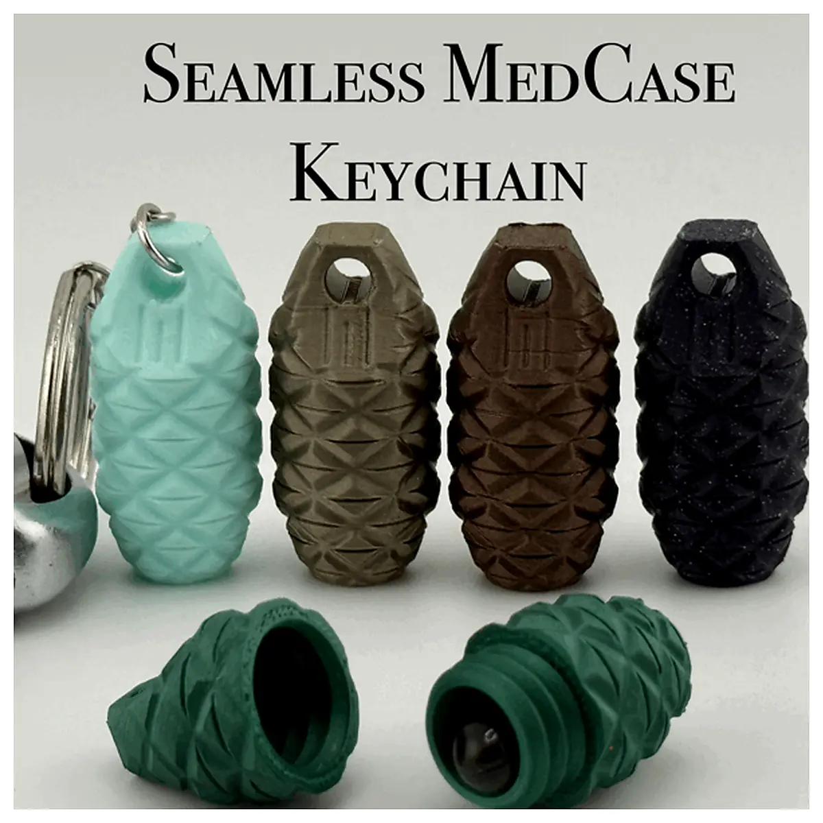 Seamless MedCase Keychain Medical Tools Keyring Medical Supplies Reminder Accessories