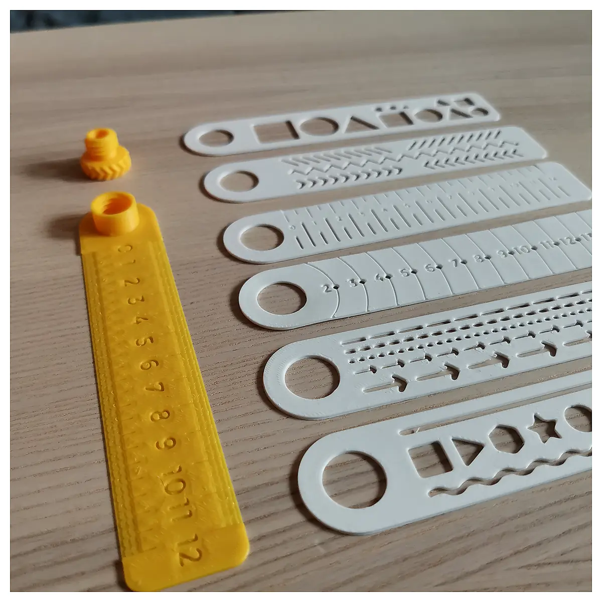 Foldable Modular Ruler Stencil Set Measurement Tools Template Crafting DIY Projects