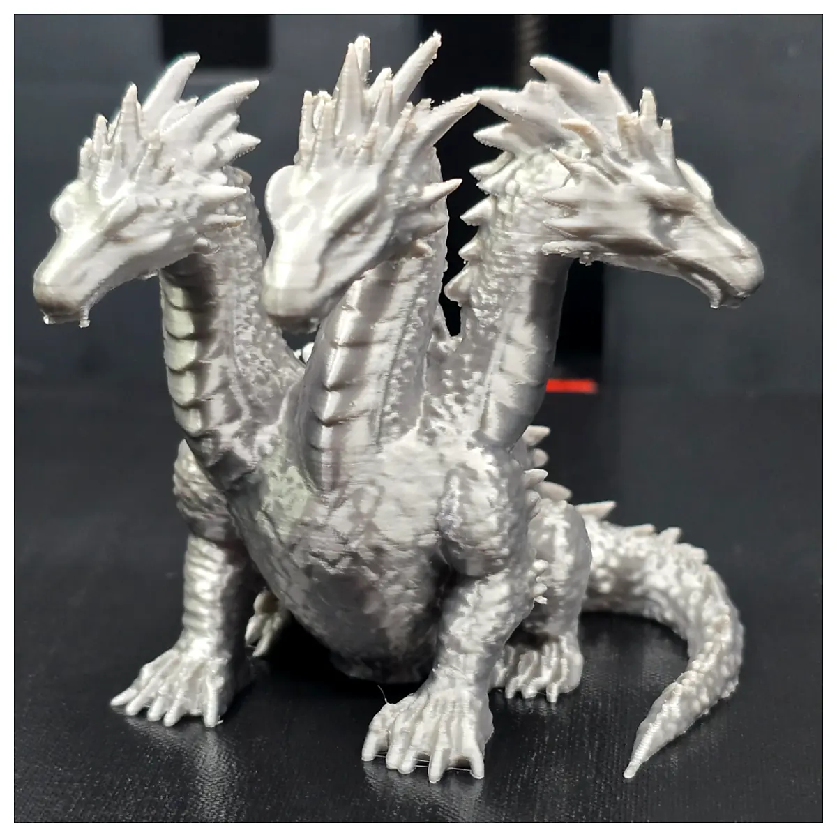 Three Headed Hydra Sentinel Statue Model Toy Collectible Decoration War God Hero Battle Figure Game Scene Realistic Detail