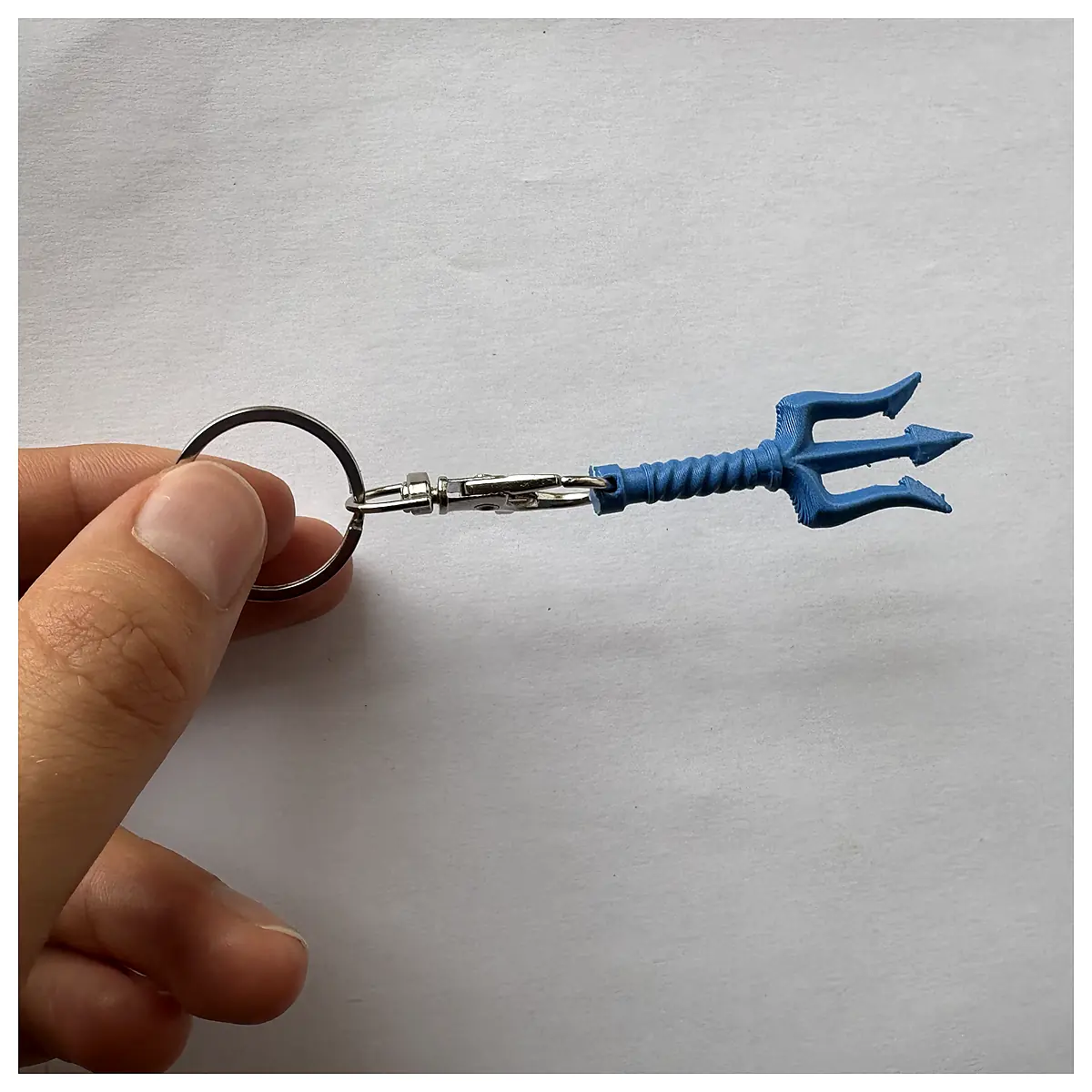 Trident Keychain Poseidon Symbol Diving Accessory Ocean Decor Nautical Gift Swim Gear Charm