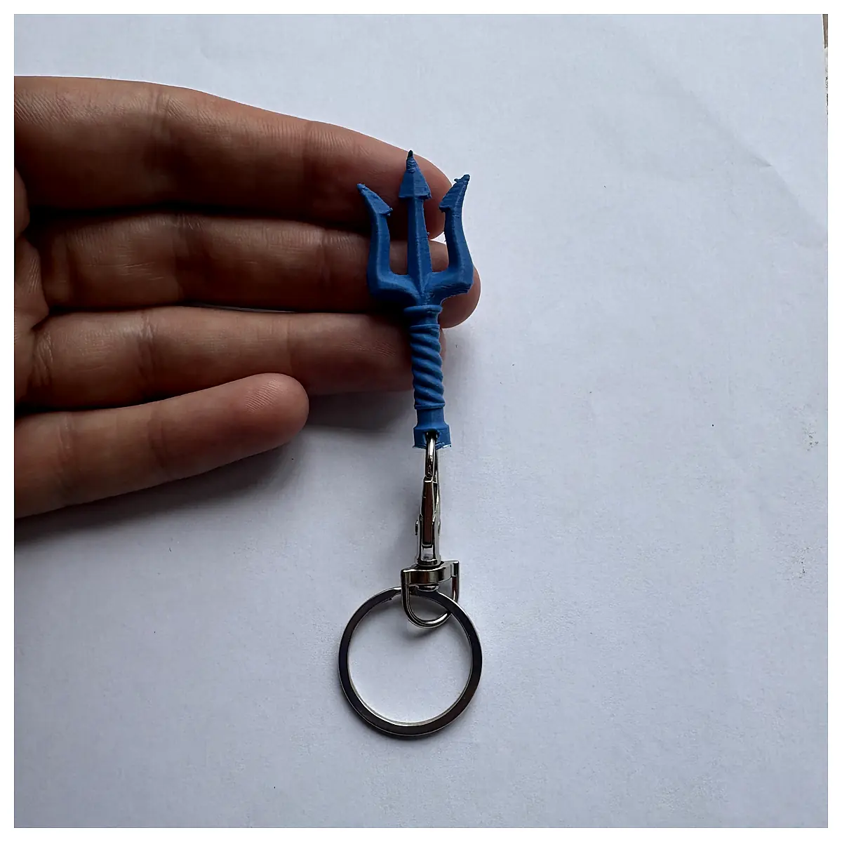 Trident Keychain Poseidon Symbol Diving Accessory Ocean Decor Nautical Gift Swim Gear Charm