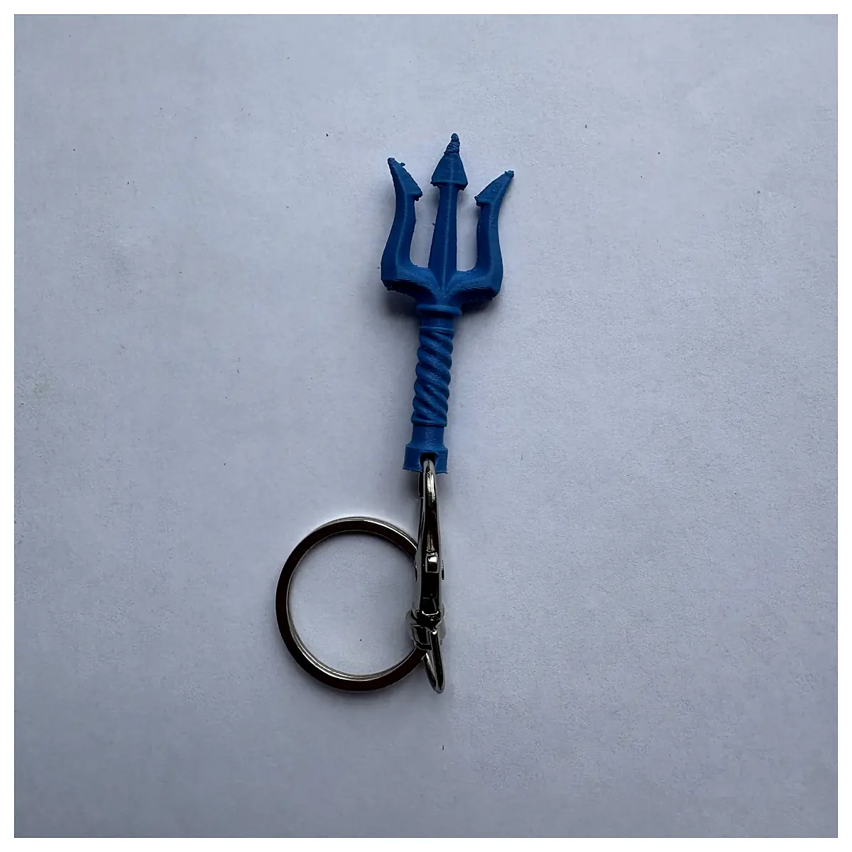 Trident Keychain Poseidon Symbol Diving Accessory Ocean Decor Nautical Gift Swim Gear Charm