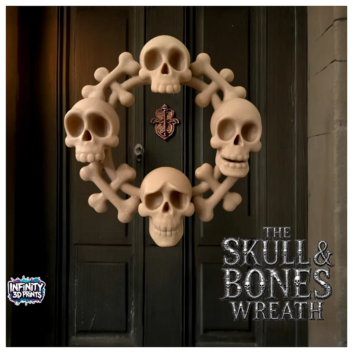 Halloween Skull Wreath Decor Spooky Halloween Decoration Halloween Accessories Wreath Rings