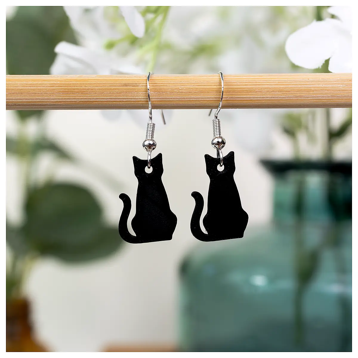 Cat Silhouette Earrings Kitten Earrings Jewelry Gift Decoration Simple Universal Parts Accessories