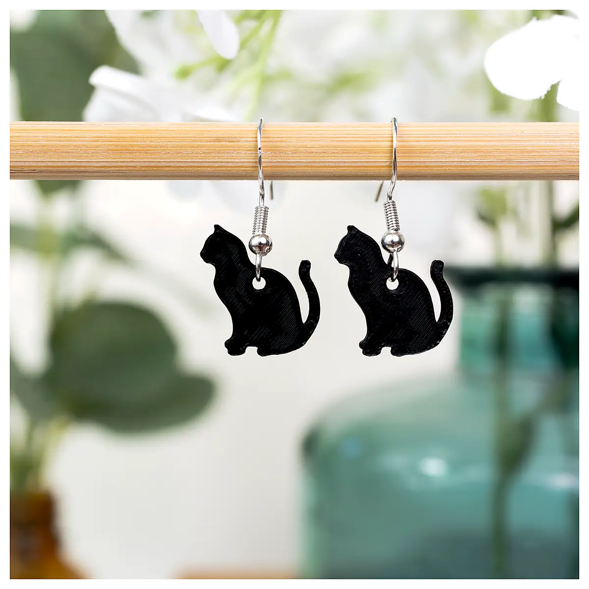 Cat Silhouette Earrings Universal Accessories Pet Gifts Repair Parts Replacement