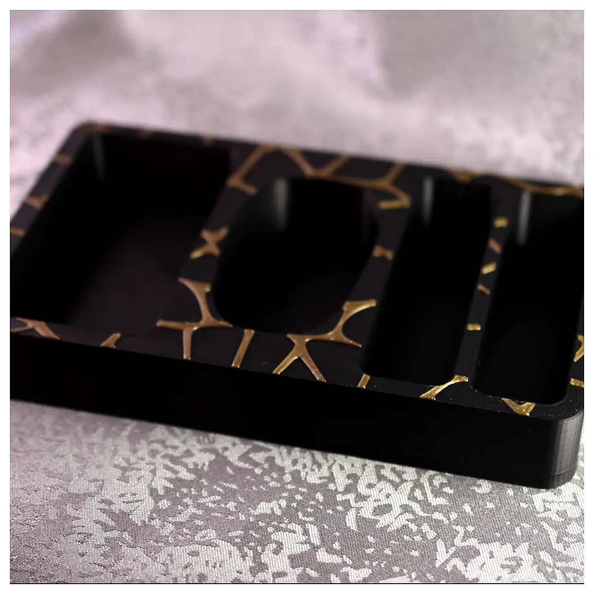 Wallet Tray with Key Slot Multi Purpose Card Holder Car Key Case Phone Stand