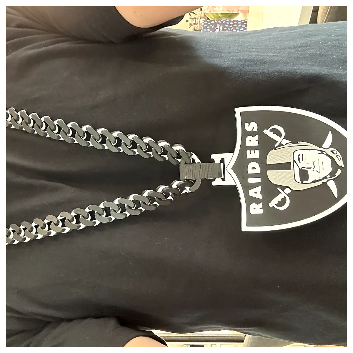 Las Vegas Raiders Chain Necklace Football Fan Gift Sports Jewelry Team Memorabilia Game Keepsake