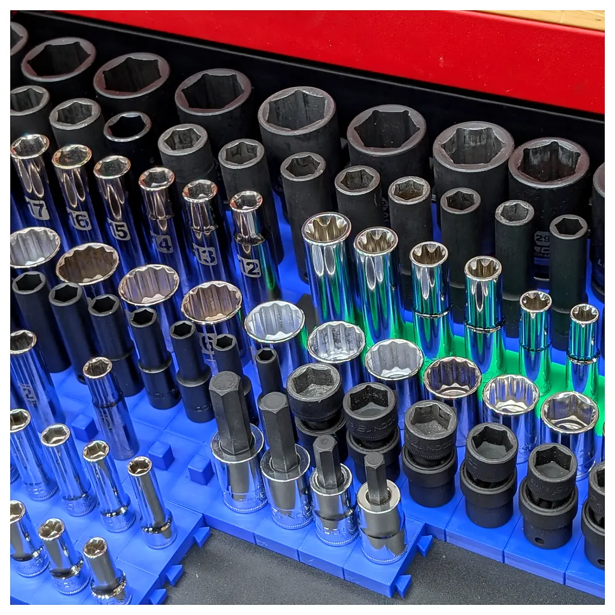 Modular Socket Organizer System Tool Storage Parts Repair Universal Socket Kit