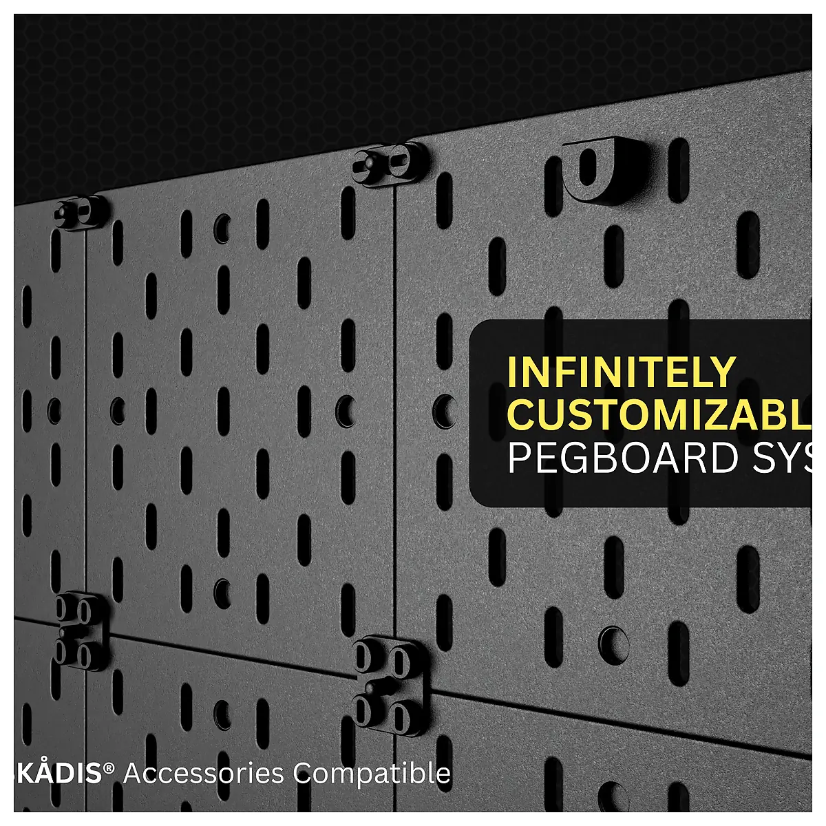 KAIZEN Modular Pegboard System Replacement Parts Office Organization Desk Accessories Writing Board