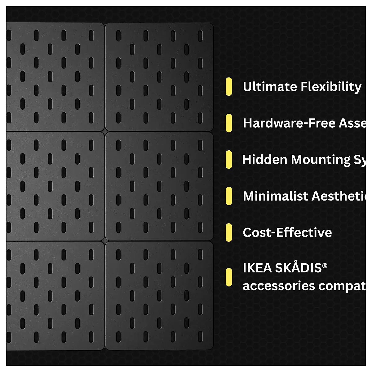 KAIZEN Modular Pegboard System Replacement Parts Office Organization Desk Accessories Writing Board