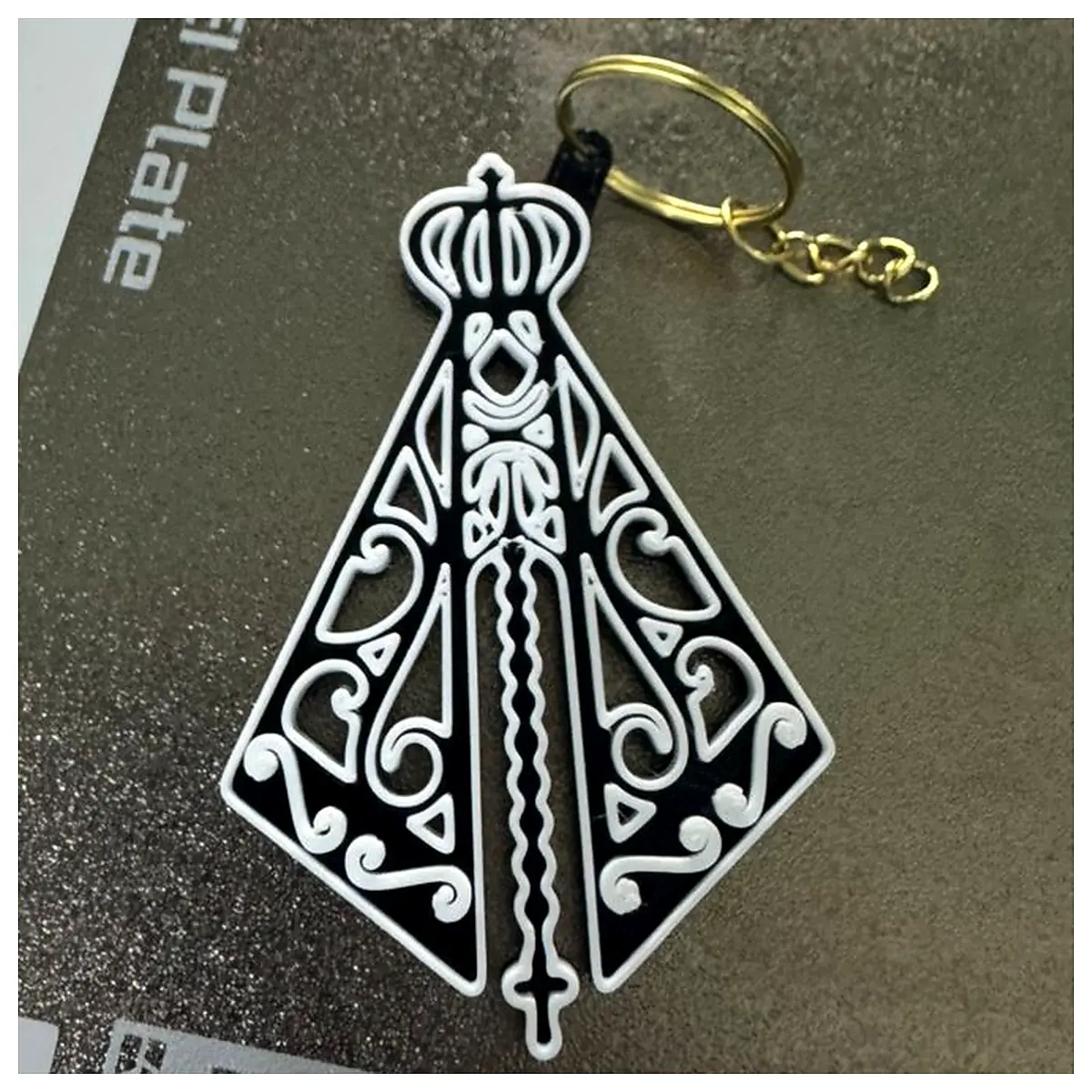Valley Goddess Silhouette Keychain Car Charm Memorial Gift Sculpture Art Decoration