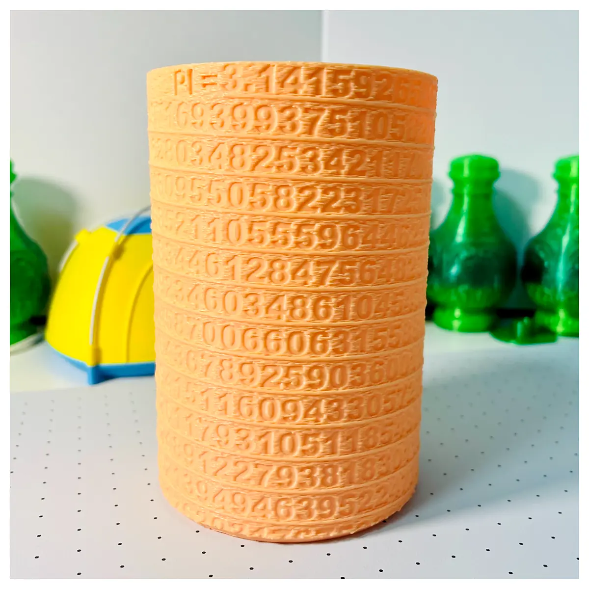 Pi Symbol Pen Holder Geometric Decor Desk Accessory Computer Parts Study Supplies Gift 3D Shape