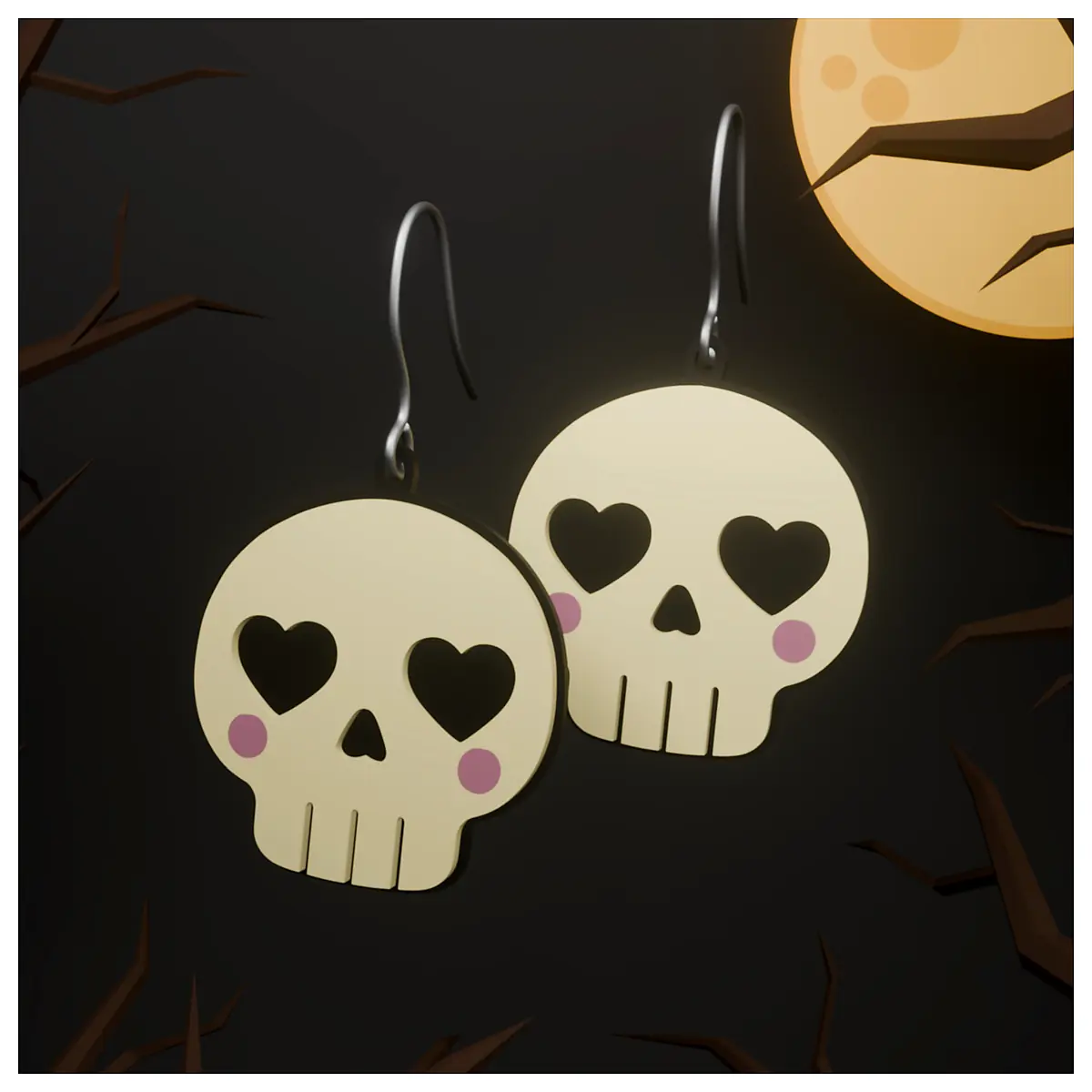 Cute Skull Earrings Halloween Jewelry Festive Earring Series Decoration Accessories Wholesale Retail Universal