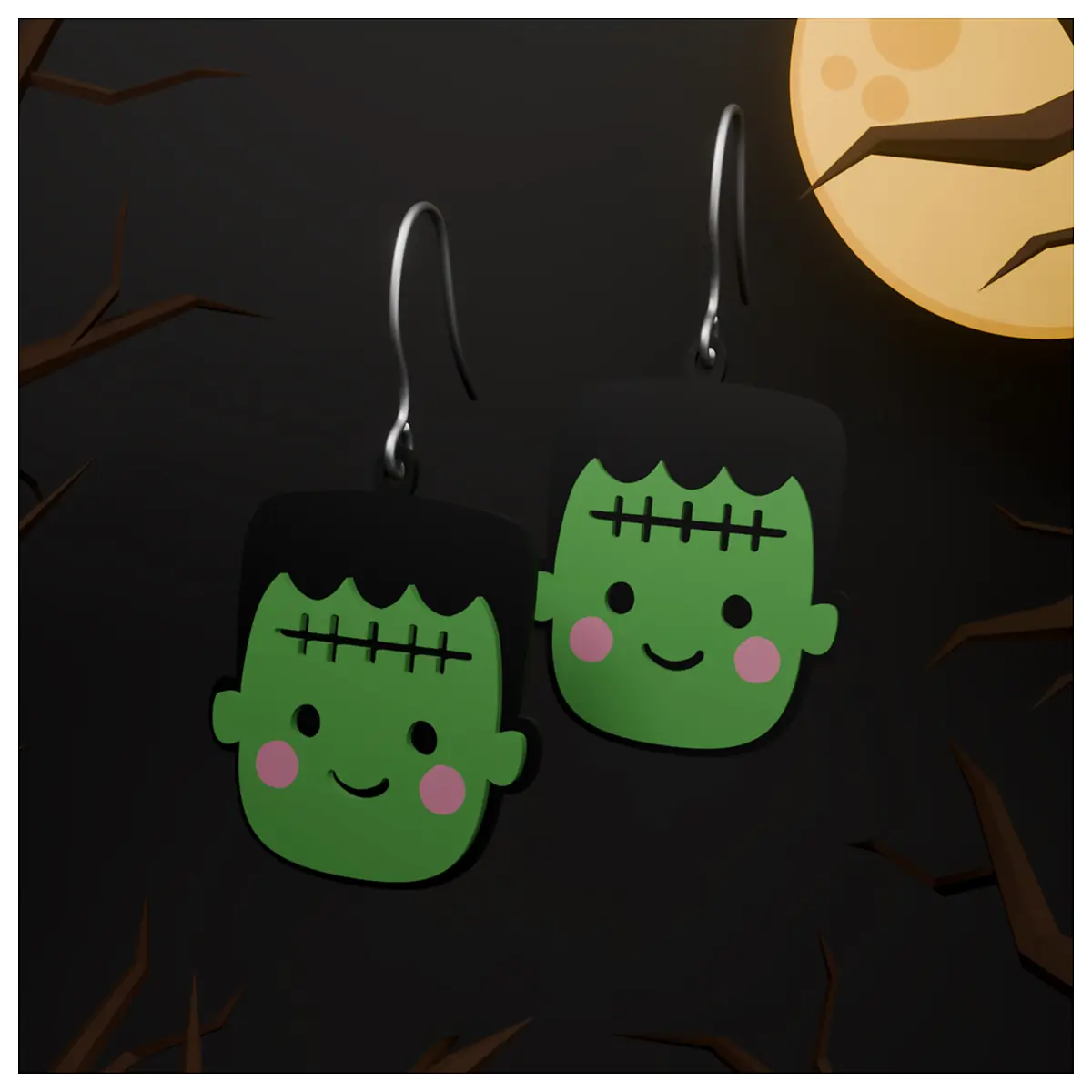 Cute Frankenstein Earring Series Halloween Jewelry Gothic Accessories Novelty Crafts Party Decorations Wholesale
