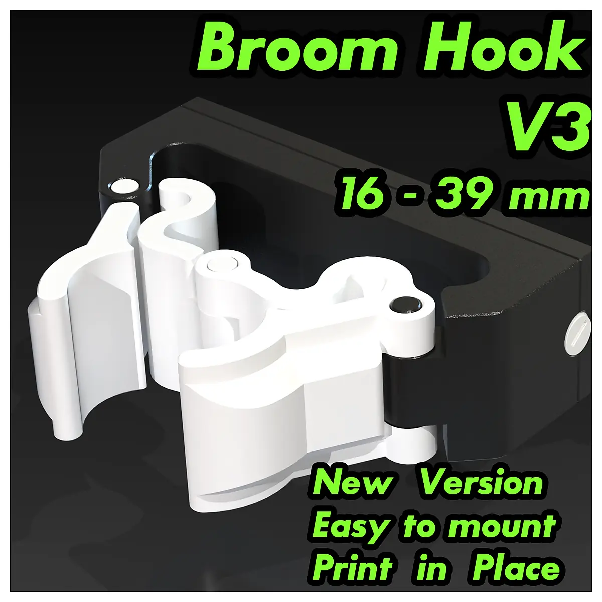 Broom Hook V3 Print in Place Replacement Parts Repair Tools Brush Accessories Universal